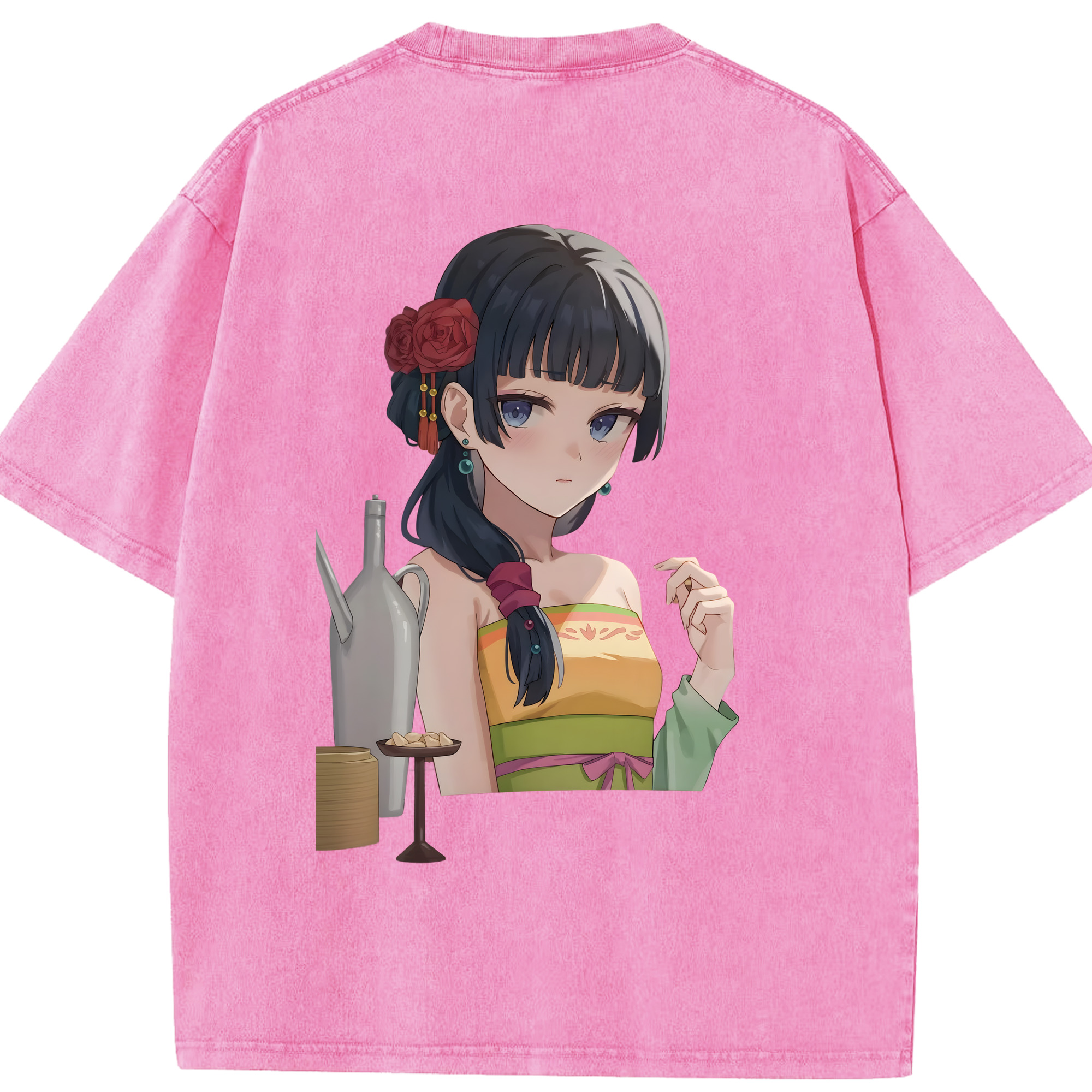 （画像用） 薬屋のひとりごと The Apothecary Diaries 綿100% ヴィンテージ風 半袖Tシャツ（背面プリント）